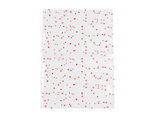 Heart-Print Transparent Gift Bags (18x25 cm) - Premium Cellophane Favor & Retail Packaging