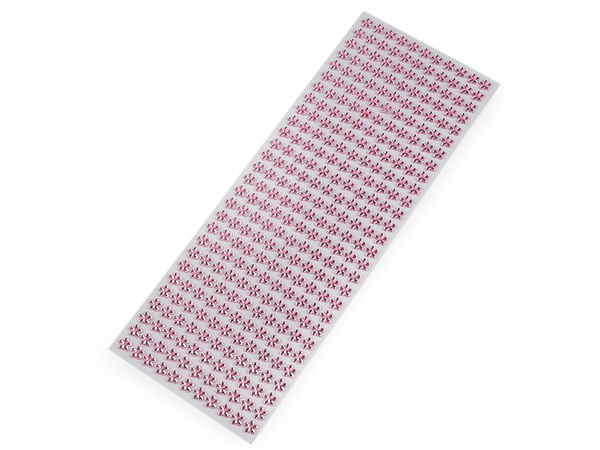 Self-Adhesive Rhinestone Flower Gem Strips - 8mm Sparkling Crystal Decals for Scrapbooking, Cardmaking & DIY Crafts (308 Pieces)