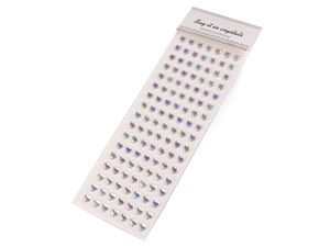 Premium Self-Adhesive Heart Rhinestone Strips for Crafts and Scrapbooking, Ø10 mm