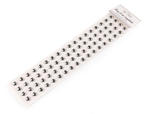 Metallic Self-Adhesive Heart Rhinestone Strips (10mm, 72-Count) - Premium Peel-and-Stick Ribbon Gems for Crafts, Scrapbooking & Wedding DIY