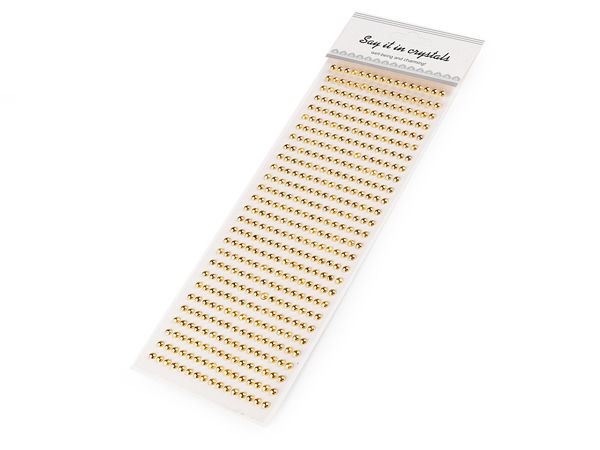 Metallic Self-Adhesive Half-Round Pearl Strips (5mm) - Embellishment Borders for Scrapbooking, Card Making, and DIY Crafts