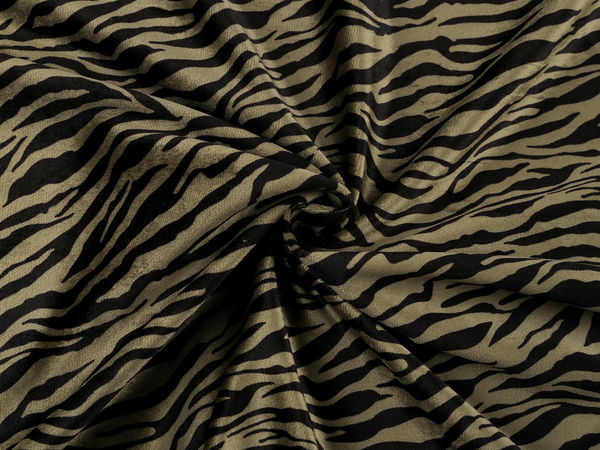 Premium Zebra Print Velvet Fabric - 150cm Width Smooth Stretch Minky Velvet for Apparel, Dressmaking & Home Decor