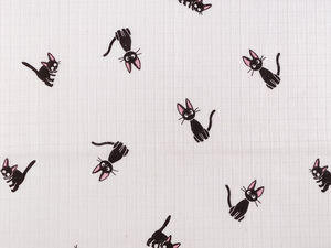 Premium Cotton Muslin Fabric with Playful Cat Print - Soft, Breathable Sewing Material for Baby Diapers, Bibs, and Canopies