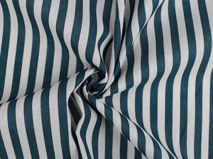 Striped Cotton Canvas Fabric (Linen-Imitation) - Durable Coarse Weave for Home Decor, Table Linens, and Crafts