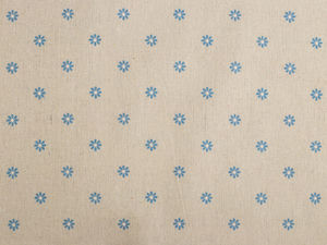 Premium Floral Print Faux Linen Canvas Fabric – Heavy-Duty Cotton Blend for Home Decor, Table Runners, and Crafts