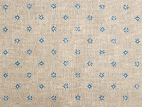 Premium Floral Print Faux Linen Canvas Fabric – Heavy-Duty Cotton Blend for Home Decor, Table Runners, and Crafts