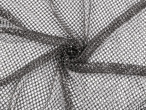 Premium Elastic Rhinestone Mesh Fabric - Four-Way Stretch Sparkling Netting for Gowns and Dancewear