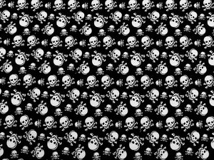 Premium Skull Print Cotton Canvas Fabric - Durable Material for Apparel, Accessories & Halloween Decor