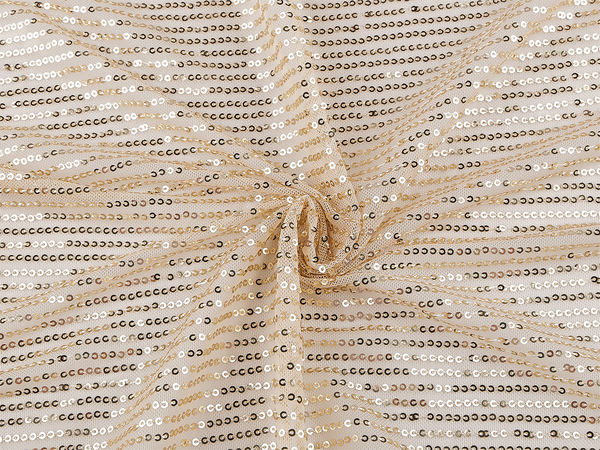 Premium Stretch Sequin Knit Fabric - 3mm Sparkling Sequins for Dancewear, Prom Dresses & Evening Apparel