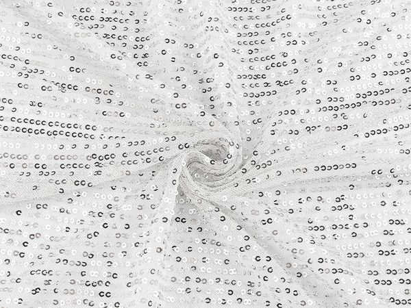 Premium Stretch Sequin Knit Fabric - 3mm Sparkling Sequins for Dancewear, Prom Dresses & Evening Apparel