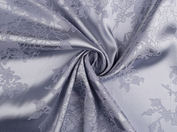 Premium Floral Pattern Satin Fabric - Silk-Like Softness & Slight Stretch