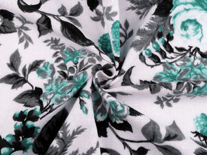 Premium Floral Cotton Flannel Fabric | Soft, Warm & Breathable Textile for Pajamas, Bedding & Home Sewing Crafts