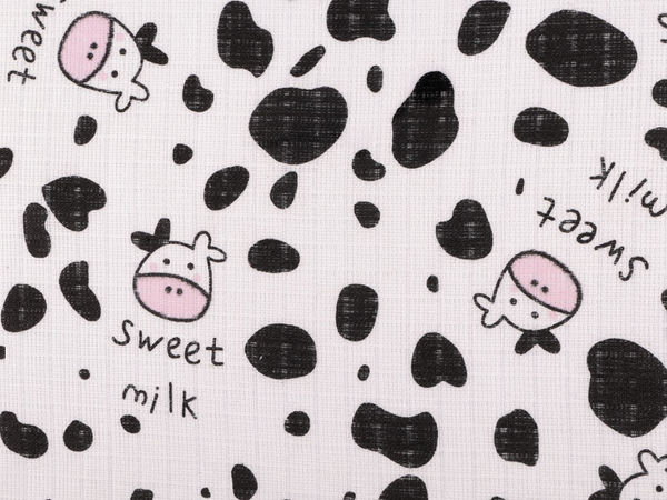 Premium Double-Layer Cotton Muslin Fabric - Cow Print Flannel for Diapers, Bibs & Nursery Essentials