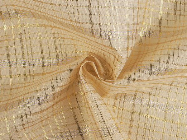 Premium Checkered Christmas Fabric with Glittering Lurex | Festive Holiday Crafting & Decorating Fabric