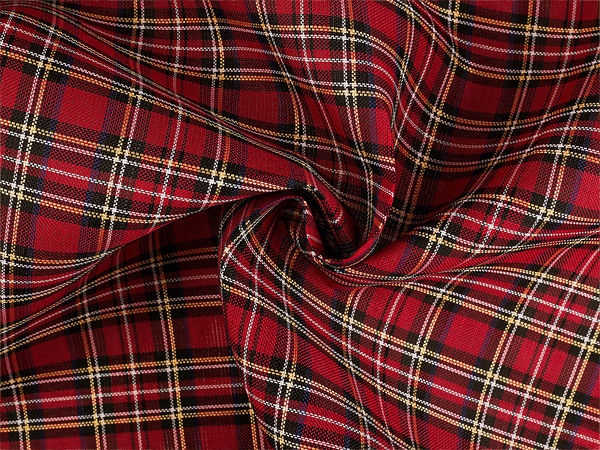Premium Checkered Decorative Fabric - Structured Polyester Tweed for Tablecloths, Bags & Home Decor