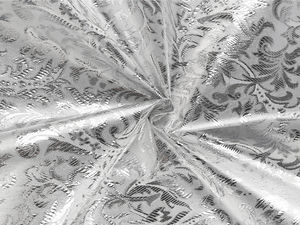 Premium Silver Lurex Decorative Fabric - Elegant Metallic Tweed for Tablecloths & Costumes (80 g/m²)