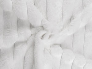 Premium Striped Chinchilla Faux Fur Fabric - Soft Plush Material for Apparel and Home Decor