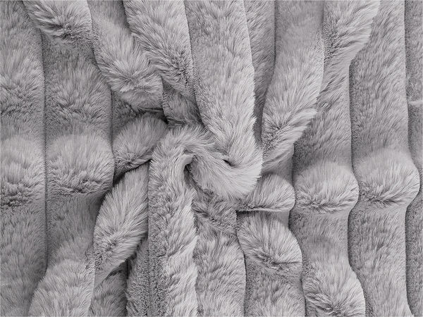 Premium Striped Chinchilla Faux Fur Fabric - Soft Plush Material for Apparel and Home Decor