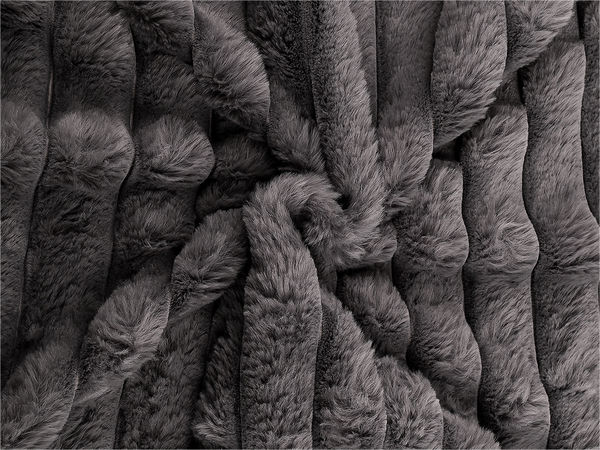 Premium Striped Chinchilla Faux Fur Fabric - Soft Plush Material for Apparel and Home Decor