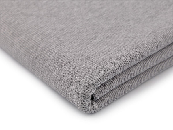 Premium Tubular Ribbed Cotton Knit Fabric - Highly Elastic Seamless Knit for Apparel, Sportswear and Maternity Wear