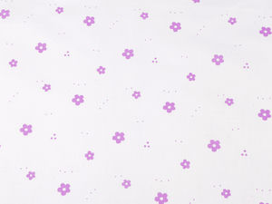 Premium Floral Cotton-Linen Canvas Fabric - Elegant Small Blossom Motif for Sewing, Crafting, and Home Decor