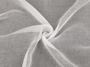 Premium Linen-Texture Voile Sheer Curtain Fabric (280 cm Width) - Off White