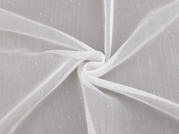 Premium Structured Voile Curtain Fabric - 280 cm Width - Off-White