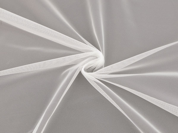 Premium Sheer Voile Curtain Fabric - Plain Off-White Veil (290 cm Width)