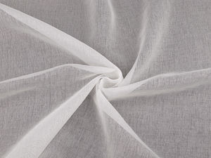 Premium Linen-Texture Voile Sheer Curtain Fabric - Off-White, 285 cm Width