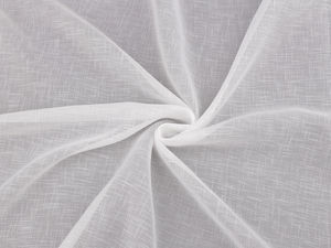 Premium Structured Voile Curtain Fabric - 285 cm Width (Off White)