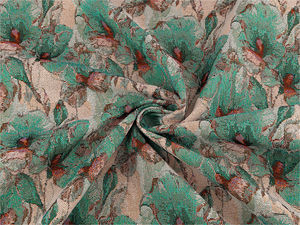 Premium Floral Tapestry Upholstery Fabric - Heavyweight Jacquard Cover Material for Furniture and Home Decor