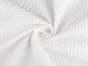 Premium Fine-Textured Cotton Waffle Pique Fabric - Soft & Breathable Weave