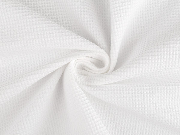 Premium Fine-Textured Cotton Waffle Pique Fabric - Soft & Breathable Weave