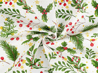 Premium Christmas Loneta Decorative Fabric – Festive Craft & Home Décor Material
