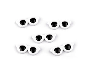 Miniature Craft Sunglasses for DIY Doll Making and Character Decoration, 30x12mm Decorative Eyewear for Scrapbooking and Art Projects