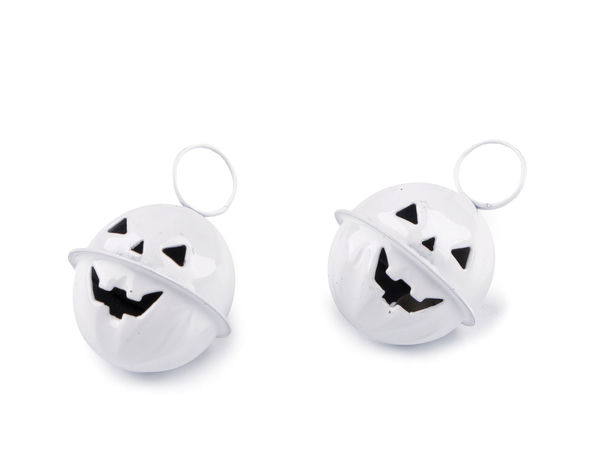 Metal Pumpkin Jingle Bells (24mm) for Halloween Crafts and Holiday Decorations