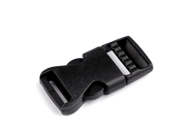 15mm Black Side Release Webbing Buckle - Premium Plastic Clasp for Backpacks, Belts, and Paracord Bracelets