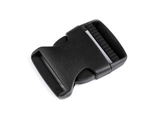 Premium Black Plastic Side Release Webbing Buckle - 38mm Trident Fastener for Belts, Backpacks & Workwear