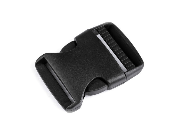 Premium Black Plastic Side Release Webbing Buckle - 38mm Trident Fastener for Belts, Backpacks & Workwear