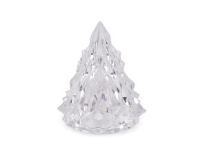 Transparent LED Light-Up Christmas Tree - Battery-Operated Tabletop Holiday Decoration