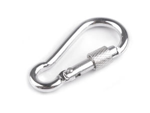 Solid Metal Carabiner Keyring Clip with Safety Lock Snap Hook