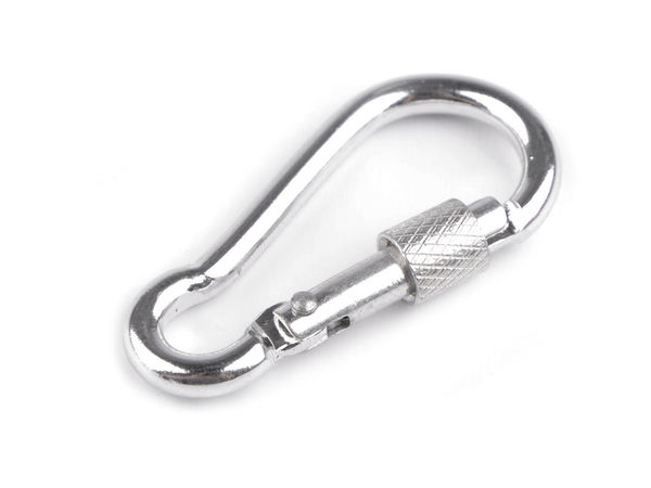 Solid Metal Carabiner Keyring Clip with Safety Lock Snap Hook