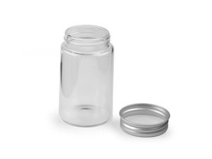 Premium Transparent Glass Jar with Leak-Proof Metal Screw Cap (110ml, 47x80mm)