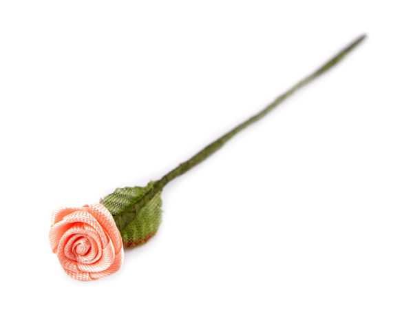 Premium Mini Satin Rose Buds on Flexible Florist Wire for Wreaths, Headbands, and Wedding Crafts