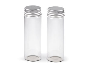 Transparent Glass Craft Bottle with Metal Screw Cap (50ml, 30x90mm) – Premium Jar for Jewelry Components, DIY Decoupage, and Storage