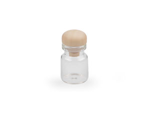 Premium Transparent Glass Craft Vials with Wooden Stoppers and Leakproof Silicone Seals