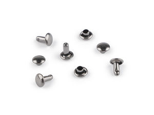 6mm Double Cap Metal Rivets - Premium Two-Piece Fasteners for Handbags, Belts, Wallets, and Leathercraft
