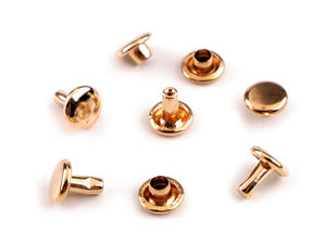 Premium Double Cap Metal Rivets (8mm) - Heavy-Duty Double-Sided Fasteners for Leathercraft, Handbags, Belts, and Purse Making
