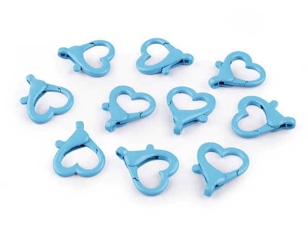 Premium Metal Heart-Shaped Carabiner Clip with 15mm Eyelet – Lacquered Accessory Clasp for Handbags, Backpacks, and Keyrings