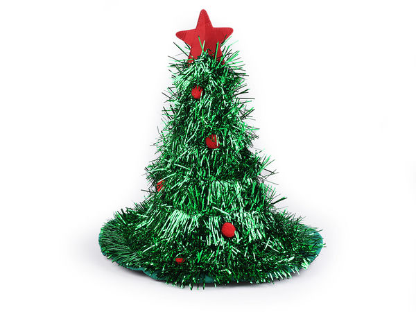 Festive Christmas Tree Hat - Reinforced Holiday Novelty Costume Accessory for Parties and Photo Shoots